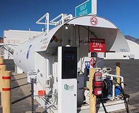 QTPod fueling system with tank and pump